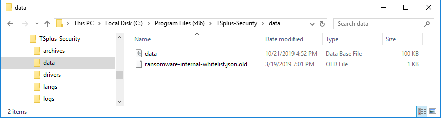Database Settings 1