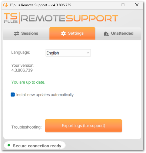 General settings