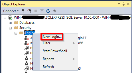 New login