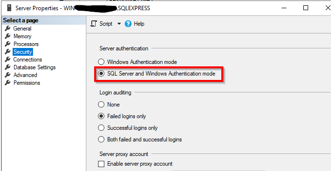 Authentication mode