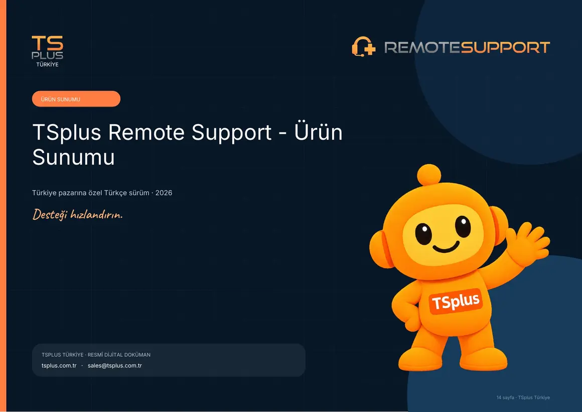 TSplus Remote Support — Ürün Sunumu kapak görseli