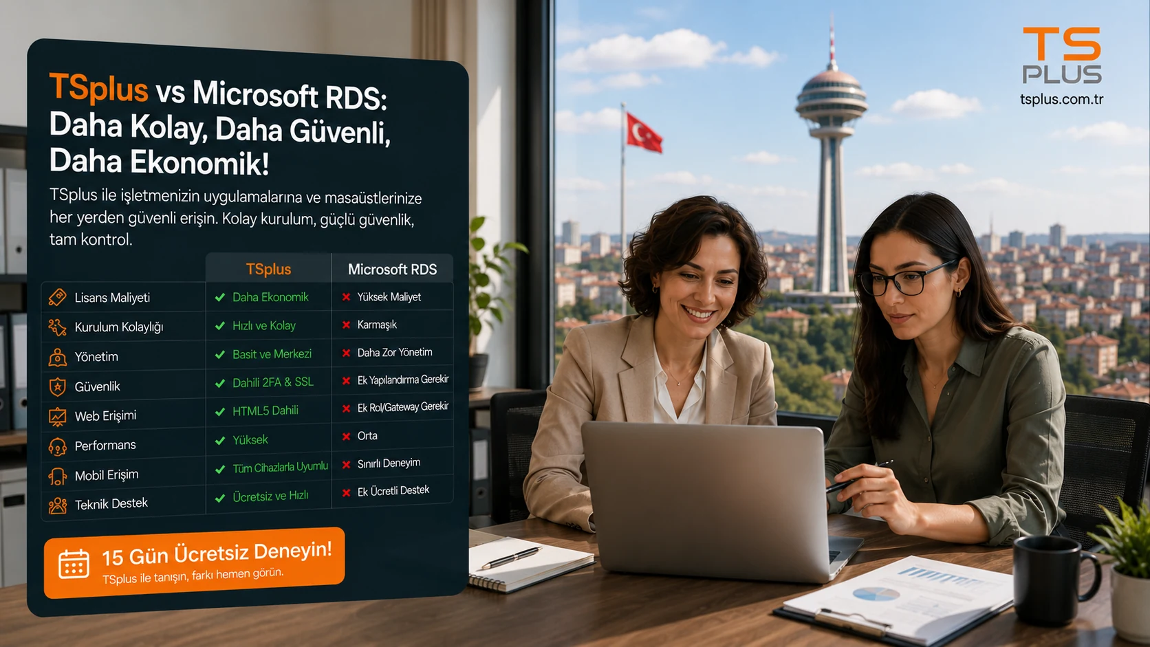 TSplus vs Microsoft RDS: İşletmeniz İçin Hangisi Daha Akıllı Bir Uzak Masaüstü Çözümü?