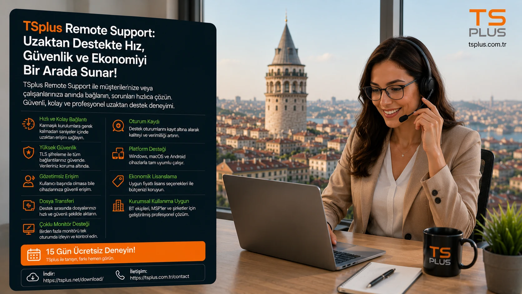 TSplus Remote Support | Güvenli ve Hızlı Uzaktan Destek Yazılımı