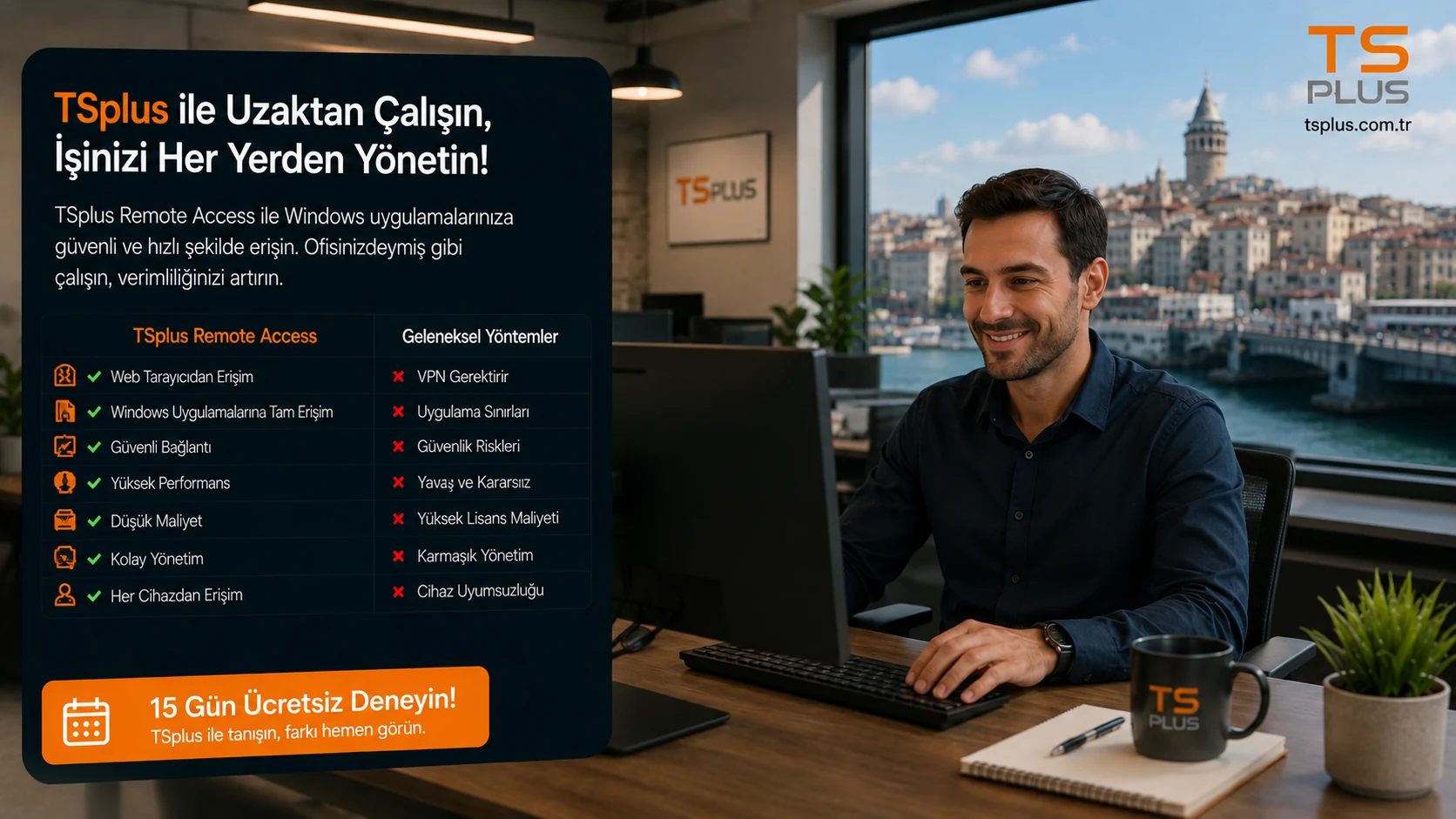 KOBİ'ler İçin En İyi Uzak Çalışma Çözümü 2026 | TSplus Türkiye