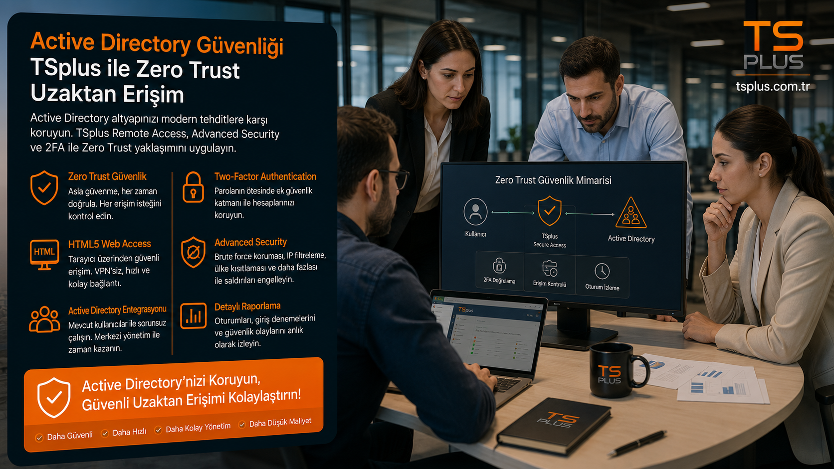 Active Directory Güvenliği: TSplus ile Zero Trust Uzaktan Erişim