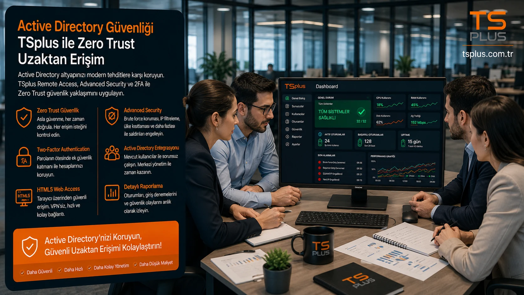 Active Directory Güvenliği: TSplus ile Zero Trust Uzaktan Erişim